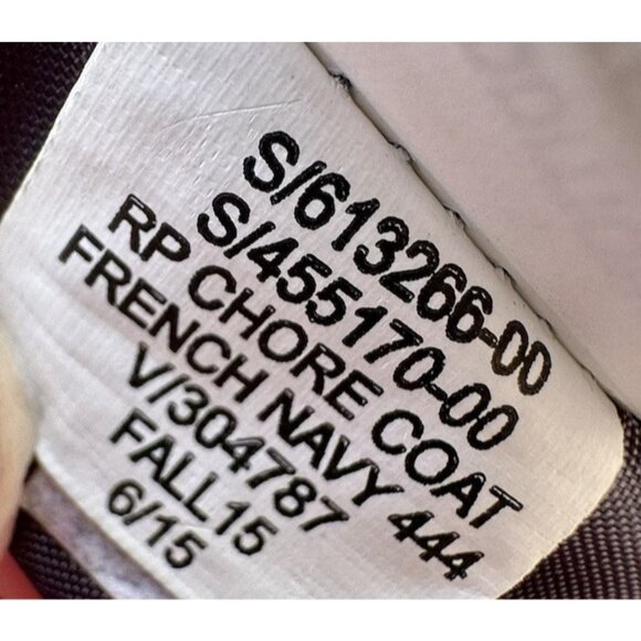 GAP Chore Coat Men's Large Navy Field Work Utility Military Pockets Outdoor NWOT - Picture 11 of 12